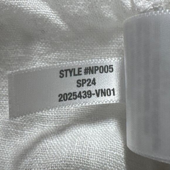 Madewell Bateau-Neck Tank 100% Linen Sleeveless Shell Top Eyelet White NWOT XXS - Picture 7 of 8